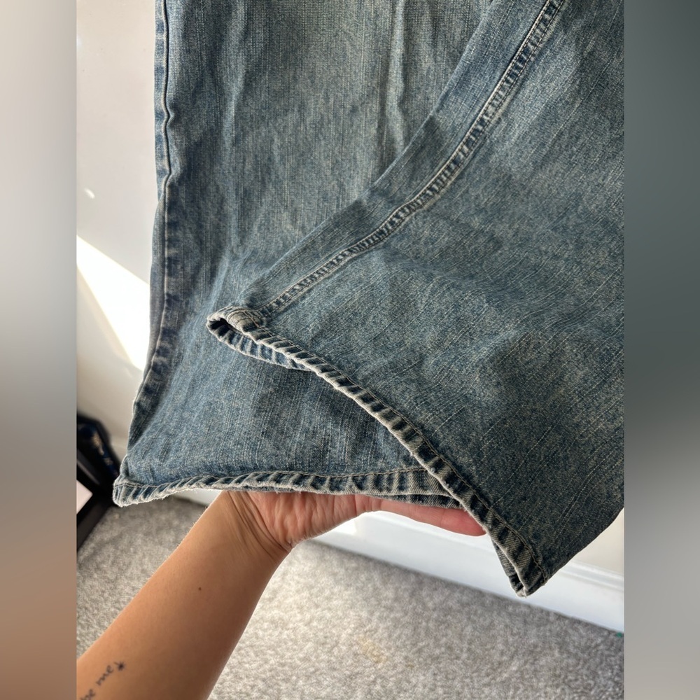 Y2K Vintage Grunge Faded Glory Streetwear Distressed Straight Leg Jeans 2X - 3X - Picture 5 of 8